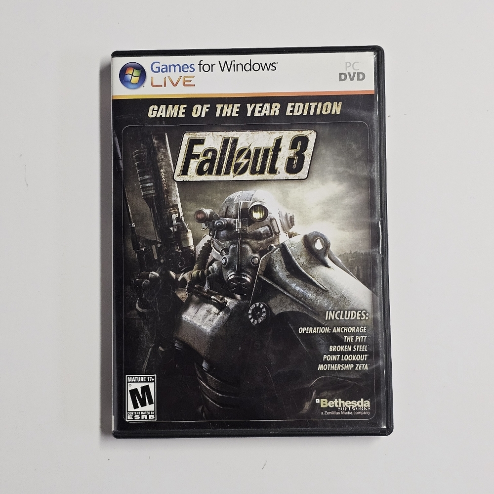 Fallout 3: Game of the Year Edition (PC DVD, 2009) 2-Disc Set Bethesda